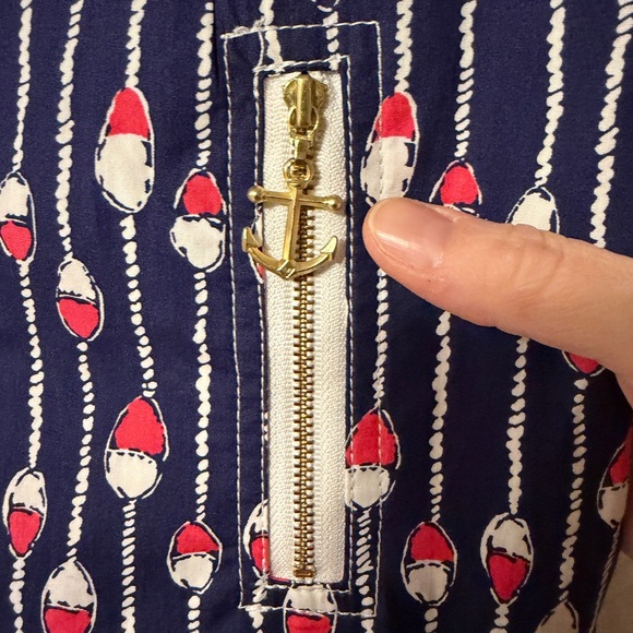 Lilly Pulitzer Navy and Pink Mini Skirt - Picture 3 of 4